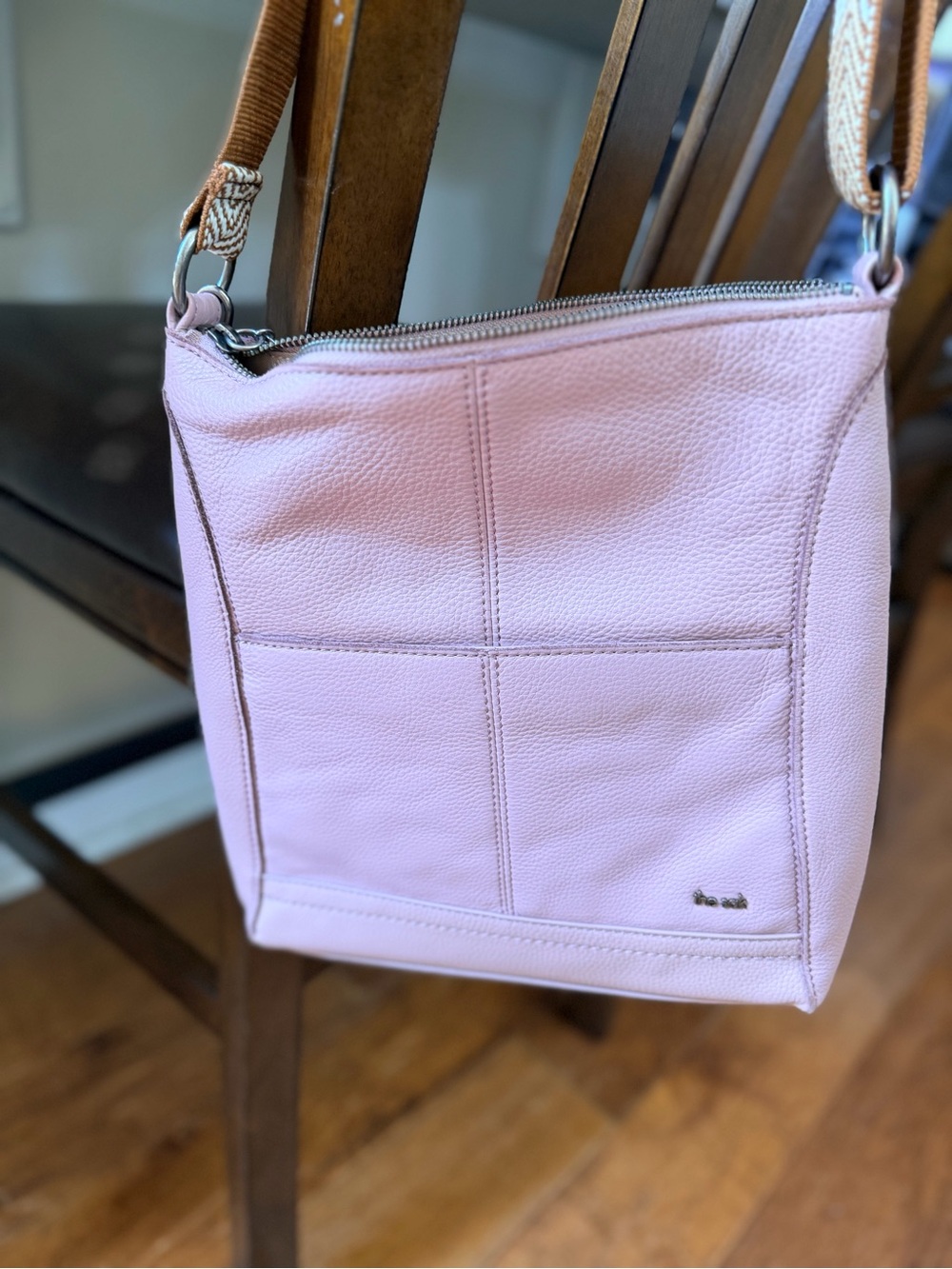 🌸 The Sak Blush Pink Leather Crossbody Purse 🌸